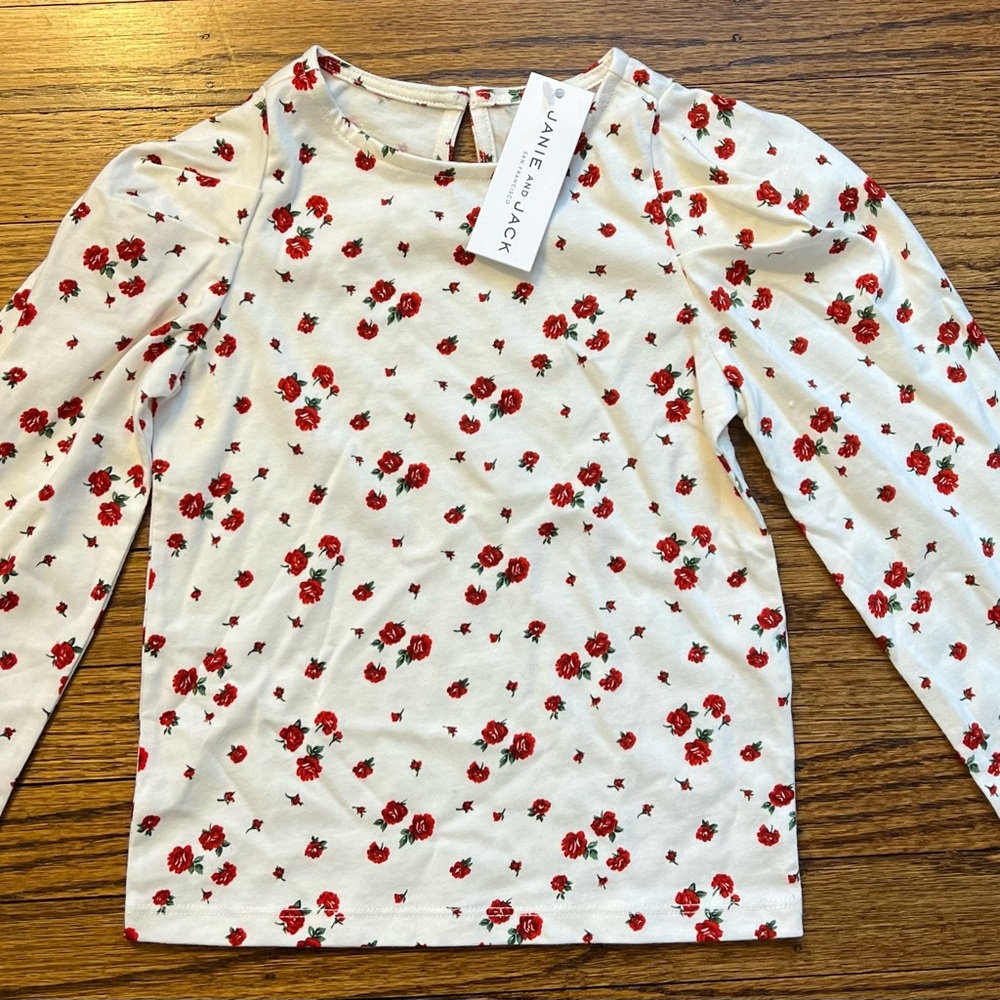 NWT Janie and Jack Long Sleeve Floral Top